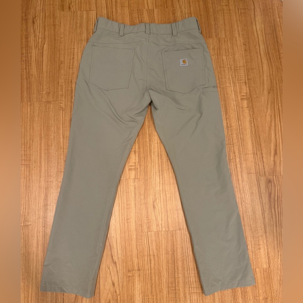Carhartt Pants Mens Medium Tan Relaxed Fit Utility Work Stretch Pockets